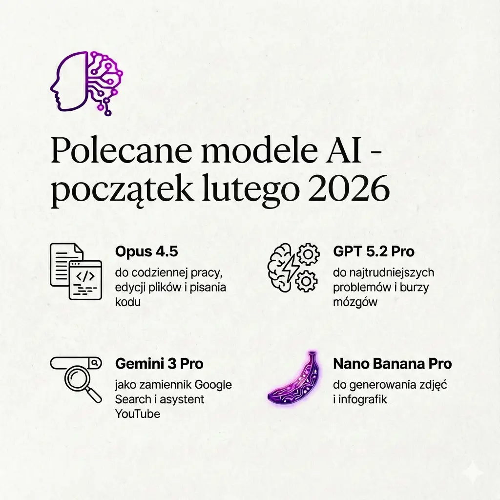 Polecane modele AI dla biznesu luty 2026