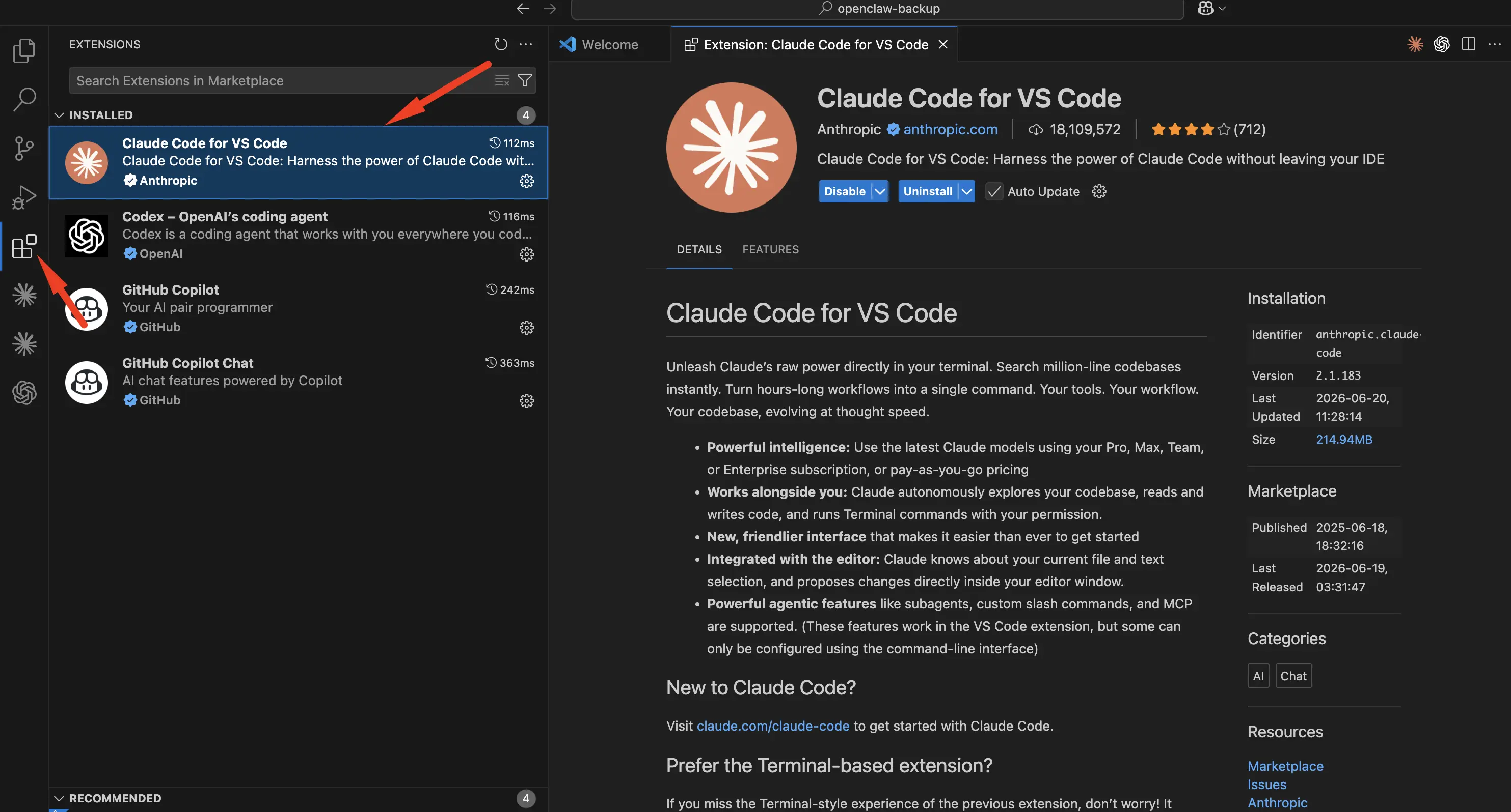 Zainstaluj wtyczkę Claude Code w VS code